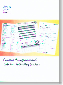 Content Management & Database Publishing Services brochure